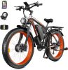 Electric Bike 2000W Dual Motor Fat Tire 26x4 Mountain Bike