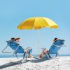 63*65*82cm Short Oxford Cloth Silver White Aluminum Tube Bearing 100kg Beach Chair Blue