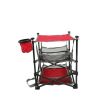 3 Shelf Camping Table, Red, 14" x 14"x 18"