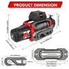 X-BULL 13500 lb Winch Load Capacity Electric Winch -12V DC Power for Towing Truck Off Road, 2 in 1 Wireless Remote,13500 XRS Series