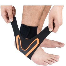 Ankle Support Brace Safety Running Basketball Sports Ankle Sleeves (Option: L-1pc-Right orange)