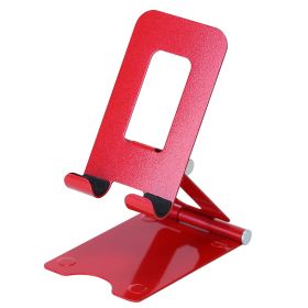 Desktop Phone Stand Adjustable Foldable Tablet Holder Cradle Dock Fit For 4-10in Devices (Color: Red)