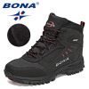 BONA 2022 New Designers Brand Winter Plush Boots Men Warm Snow Ankle Boots Man High Quality Action Leather Sneakers Mansculino