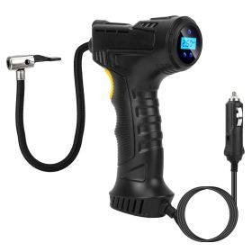 Portable Car Tire Inflator DC 12V Digital Car Air Pump Compressor Electric Air Pump with LED Light 150PSI (Color: Black)