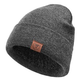 OZERO Winter Beanie Daily Hat - Thermal Polar Fleece Ski Stocking Skull Cap for Men and Women (Color: Gray)