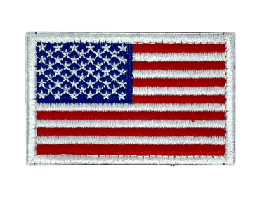 Tactical USA Flag Patch with Detachable Backing (Color: Red White & Blue)