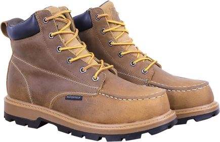 Mens Steel Toe Work Boots With 2 Insoles Waterproof Insulated Non Slip & Oil Resistant ASTM F2413 (size: 12)