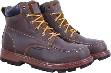 Mens Steel Toe Work Boots With 2 Insoles Waterproof Insulated Non Slip & Oil Resistant ASTM F2413 (size: 12)