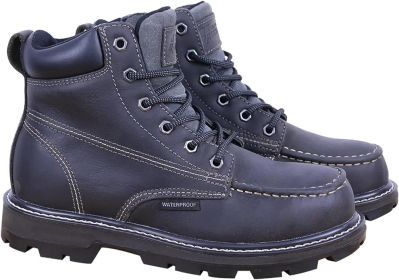 Mens Steel Toe Work Boots With 2 Insoles Waterproof Insulated Non Slip & Oil Resistant ASTM F2413 (size: 12)